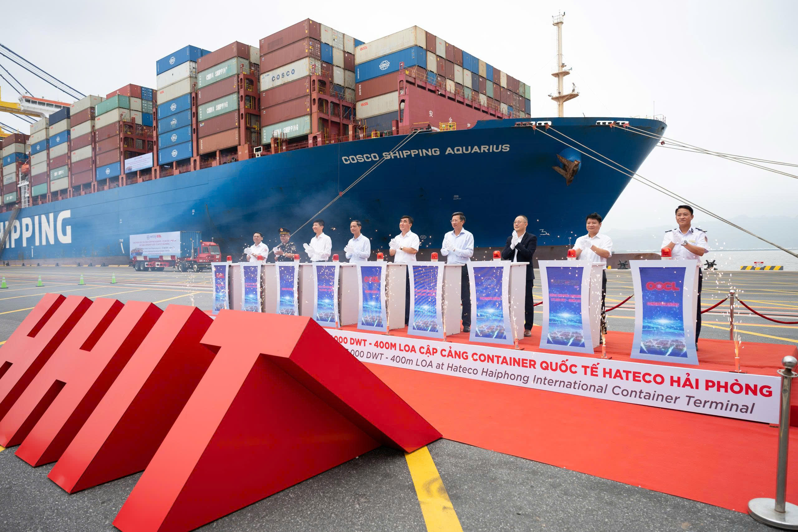 CẢNG HATECO ĐÓN SIÊU TÀU COSCO SHIPPING AQUARIUS – DẤU MỐC LỊCH SỬ CỦA CẢNG BIỂN HẢI PHÒNG